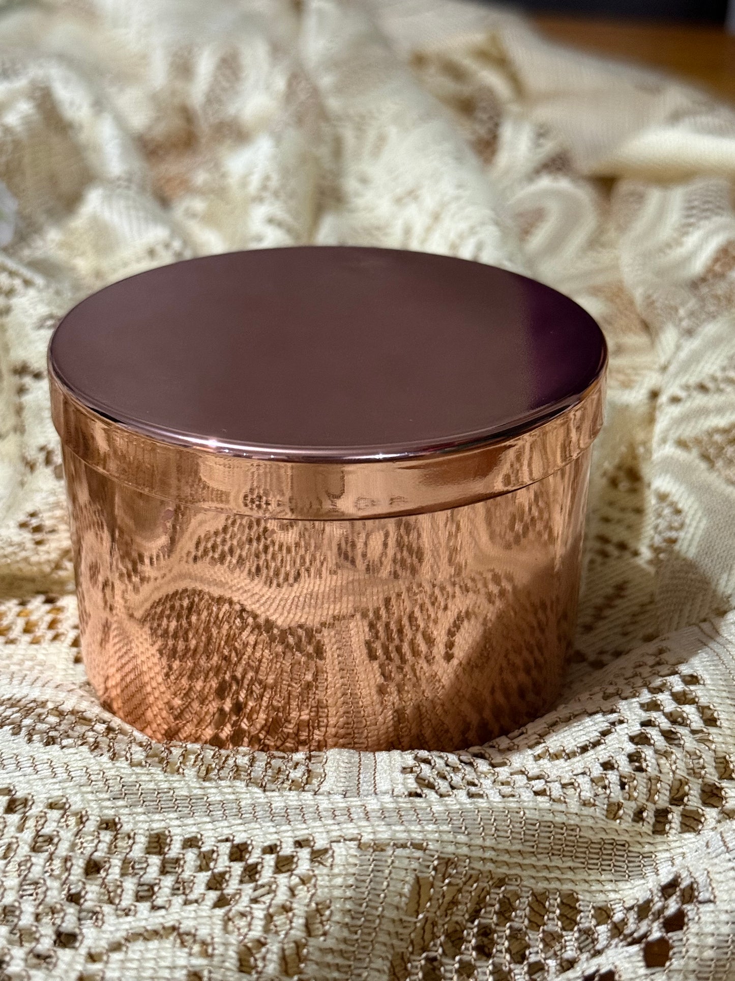Rose Gold Plated tall standley Tin