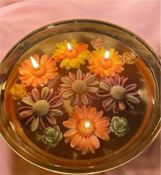Daisy flower candles